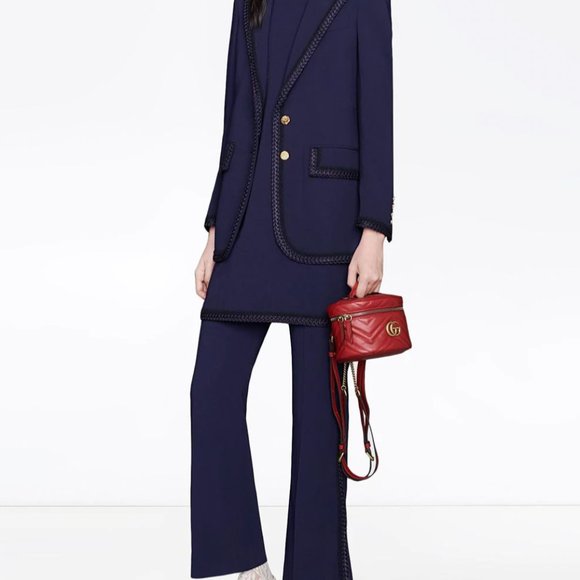 Gucci GG Marmont Matelasse Mini Backpack in Red - Picture 9 of 14